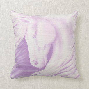 Pink Horse Collection Throw Pillow