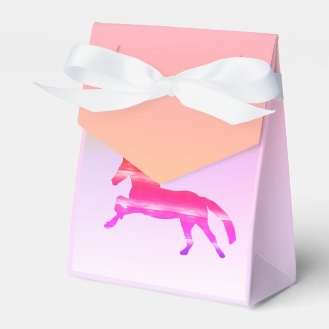 Pink Horse Favor Box (Front Side)