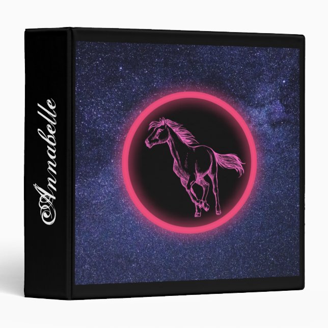Pink Horse Galaxy Binder (Front/Spine)