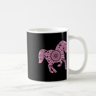 Pink Horse Mandala T Shirt For Horseback Riding Ho Coffee Mug