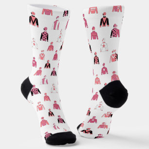Pink Horse Racing Jockey Silks Socks