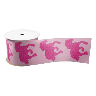 pink horse satin ribbon