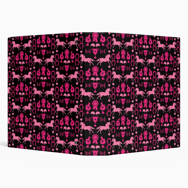 Pink Horseback Riding  Binder (Background)