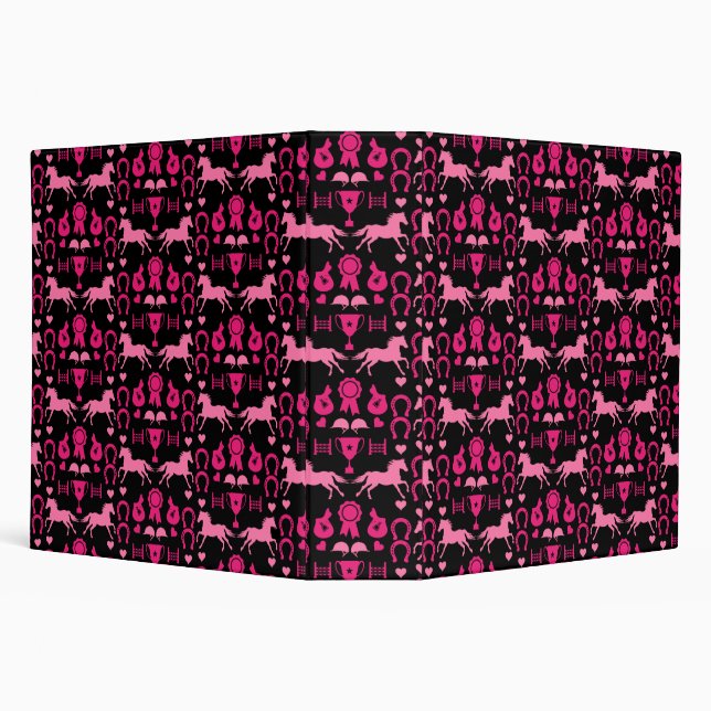 Pink Horseback Riding  Binder (Background)