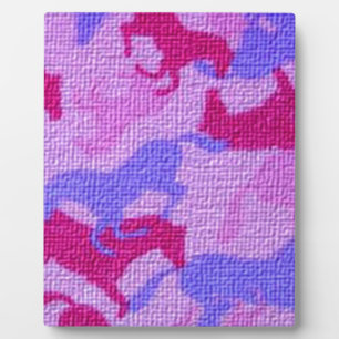 Pink Horses Canvas Plaque
