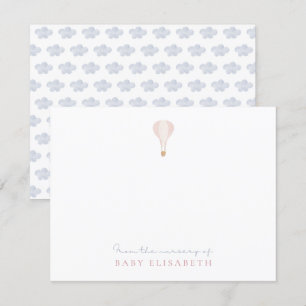 Pink Hot Air Balloon , from the nursery of, Invitation