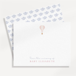 Pink Hot Air Balloon , from the nursery of, Invitation