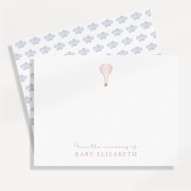 Pink Hot Air Balloon  , from the nursery of,  Invitation (Creator Uploaded)