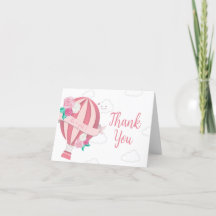 Pink Hot Air Balloon Girl Baby Shower