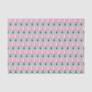 Pink Hot Air Balloon Paris Themed Tissue Paper
