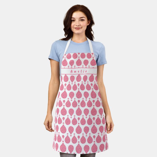 Pink Hot Air Balloons Apron (Worn)