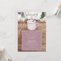 Pink Hot Chocolate Rustic Baby It's Cold Shower I