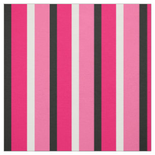 Pink Hot Pink Stripes Textile Fabric