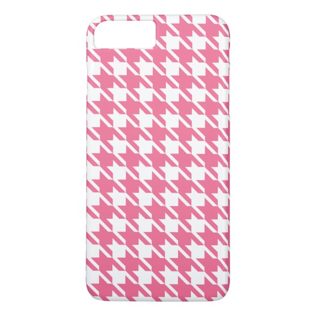 Pink Houndstooth iPhone 7 Plus Case (Back)