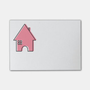 Pink House customizable Realtor Post-It Notes