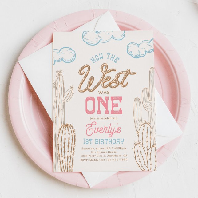 Pink How the West was One Invitation (Creator Uploaded)