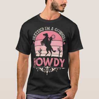 Pink Howdy Rodeo Western Retro Vintage Country T-Shirt