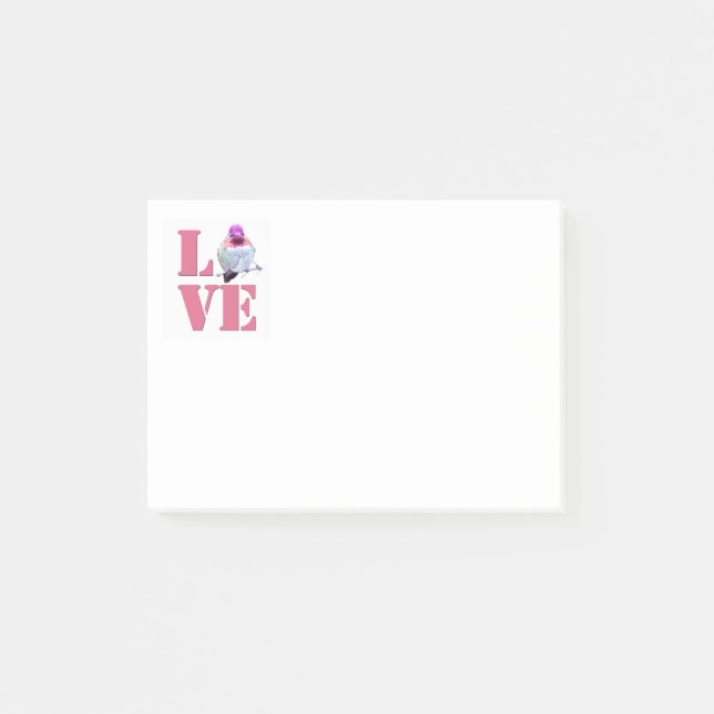 Pink Hummingbird LOVE Notes (Front)