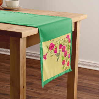 Pink Hummingbird Table Runner