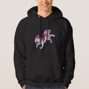 Pink Husky Running Hoodie