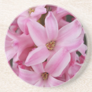 pink hyacinth flower coaster