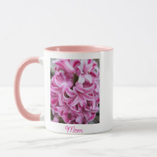 Pink Hyacinth Flowers Mom Mug