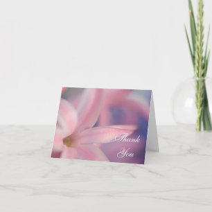 Pink Hyacinth Flowers Wedding Bridesmaid Thank You Card