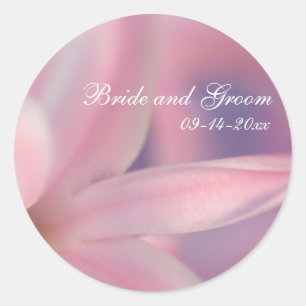 Pink Hyacinth Flowers Wedding Envelope Seal
