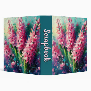 Pink Hyacinths Hyacinth Floral Personalized Binder