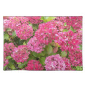 Pink Hydrangea Blooms Floral Placemat (Front)