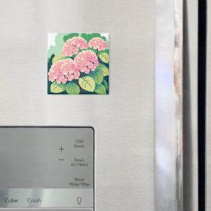 Pink Hydrangea Bush Magnet
