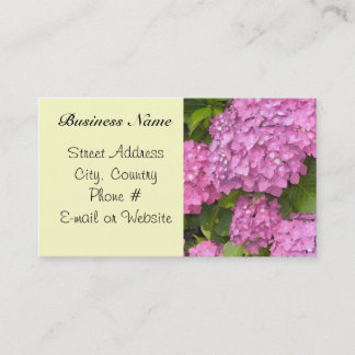 Pink Hydrangea Business Card