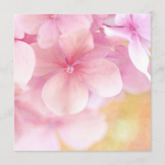 Pink Hydrangea Dream ... Square Invitation - Baby
