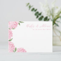 Pink Hydrangea Flower Blooms Floral Advice Card