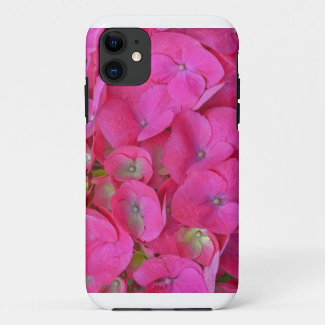 Pink Hydrangea Flower Petals Phone Case (Back)