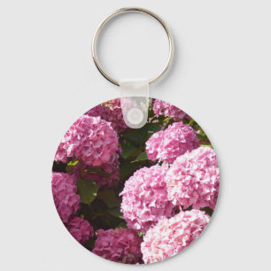 Pink Hydrangea Keychain