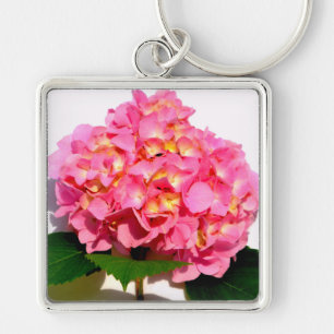 Pink Hydrangea Keychain