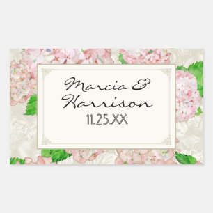 Pink Hydrangea Lace Floral Formal Elegant Weddings Sticker