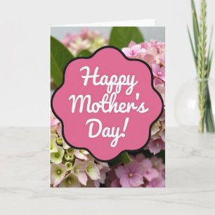 Pink Hydrangea Mother Card