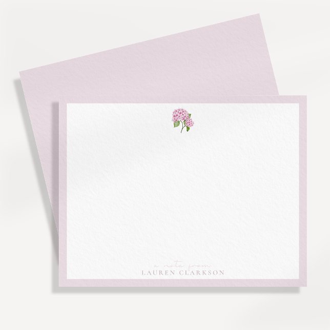 Pink Hydrangea Note Card (Creator Uploaded)