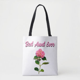 Pink hydrangea pink floral best Aunt ever Tote Bag