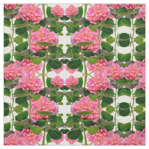 Pink hydrangea pink flower pink floral fabric