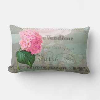 Pink Hydrangea Romantic French Accent Pillow