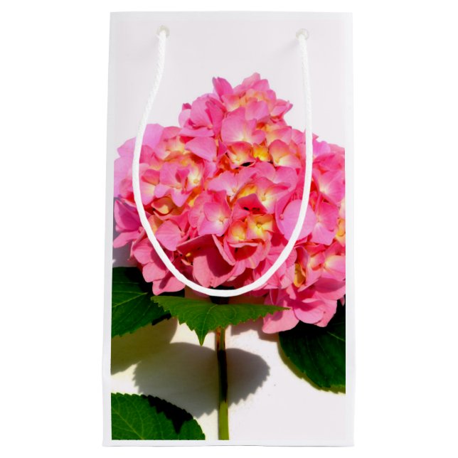 Pink hydrangea  small gift bag (Front)