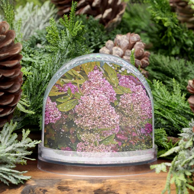 Pink Hydrangea Snowglobe (Winter)