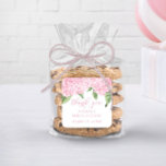 Pink Hydrangea Thank You Customized Bridal Shower Square Sticker<br><div class="desc">This beautiful design features pink hydrangea flowers and your custom text. Add your information using the template form. Use for any occasion.  The Customize Further feature can be used to access the advanced editing menu where you can change the font,  colours and layout of the text.</div>