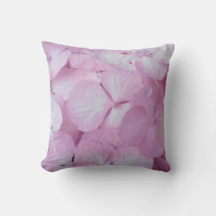 Pink Hydrangea Throw Pillow