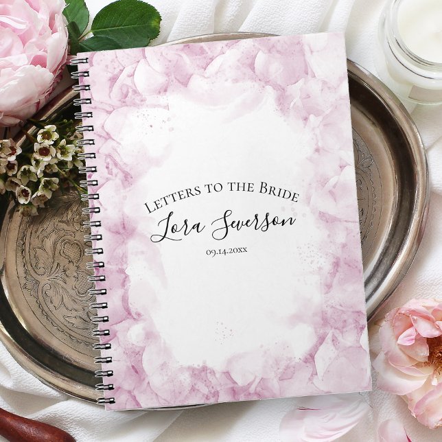 Pink Hydrangea Watercolor Letters to the Bride Notebook (Creator Uploaded)