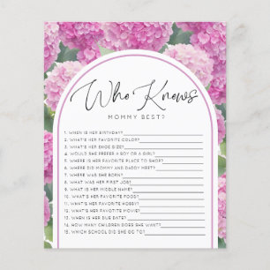 Pink Hydrangea Who Knows Mommy Baby Games