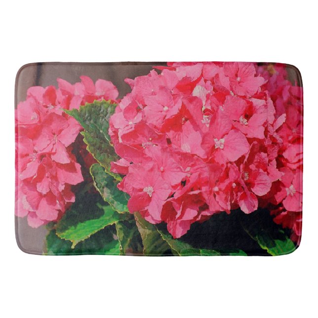 Pink Hydrangeas Bath Mat (Front)
